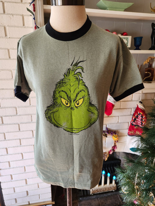 Vintage Dr. Seuss Grinch Ringer T Shirt