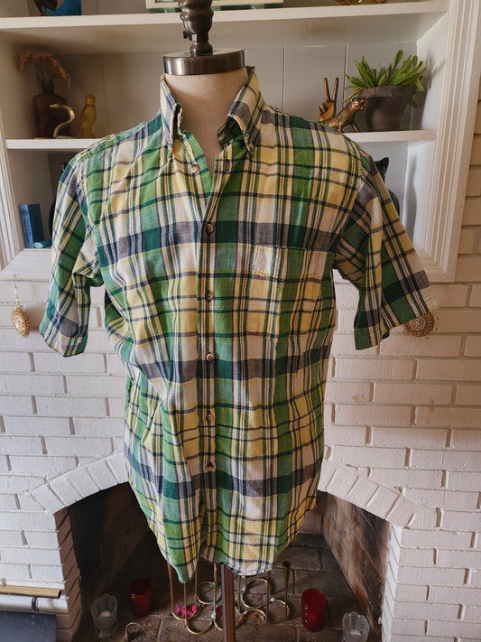 Vintage Short Sleeve Button Down Shirt by Sero Shirtmakers