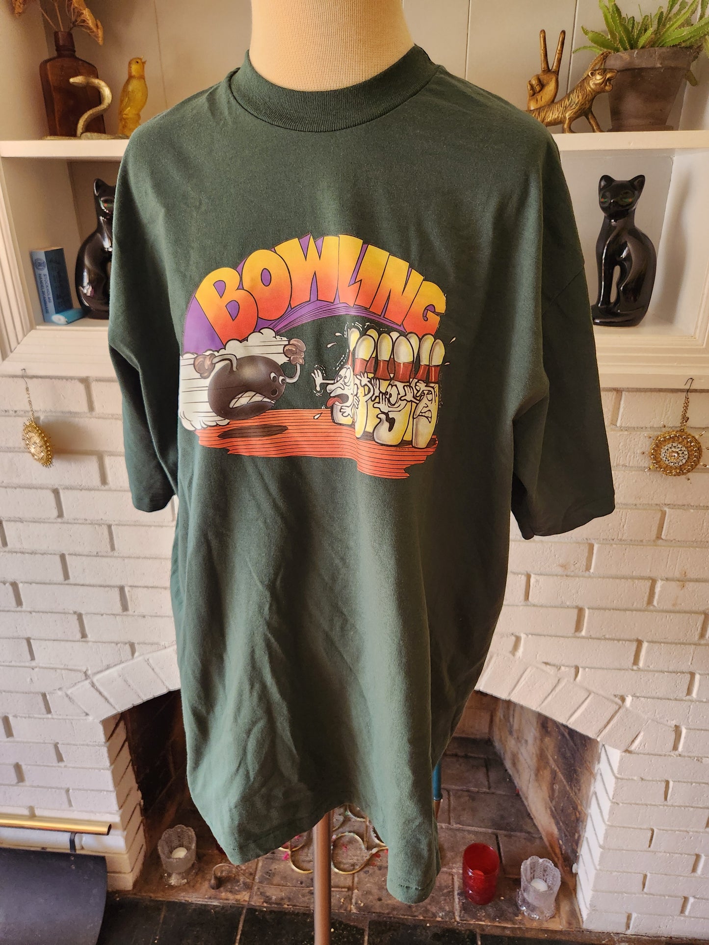 Vintage Green Bowling T Shirt by Eagle USA UNWORN!