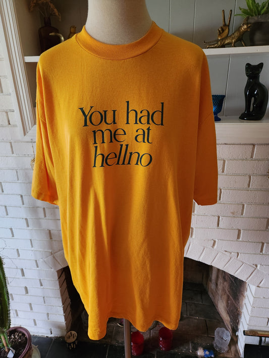 Vintage Hand Printed Hellno Tshirt by Eagle USA UNWORN!!