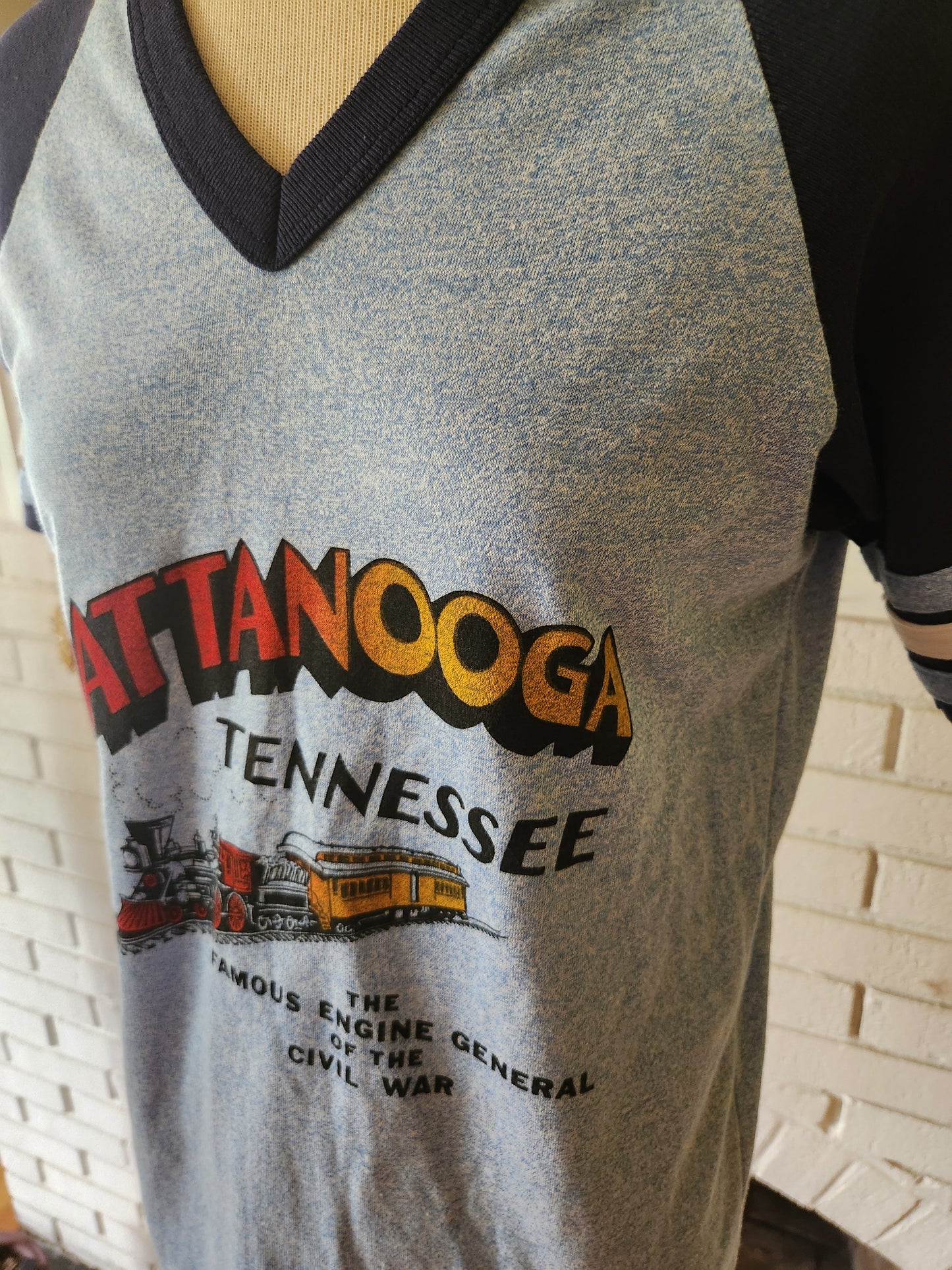 Vintage Chattanooga TN Ringer T Shirt by Textile Prints