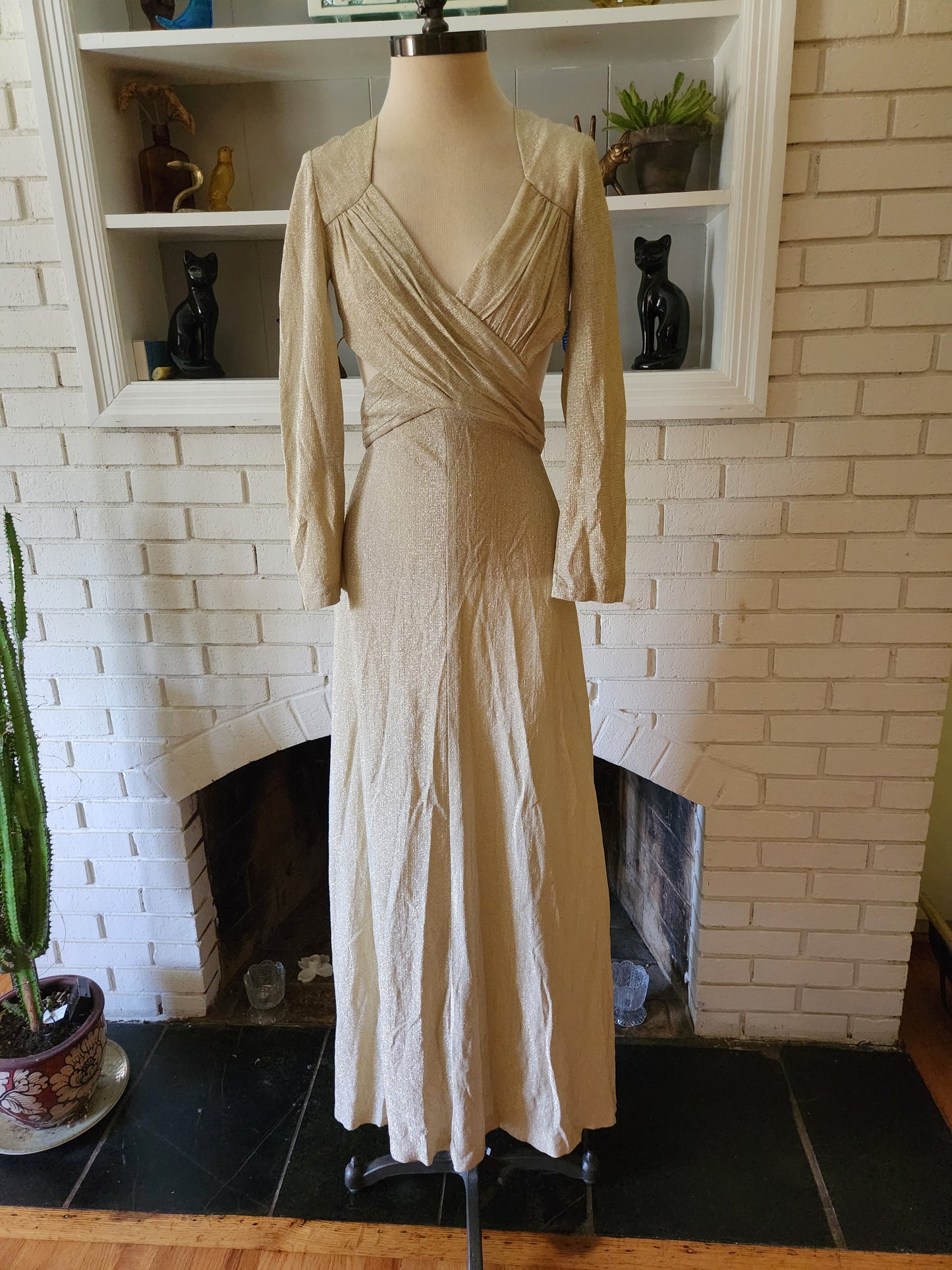 Vintage Long Sleeve Shimmer Dress by Rage of California