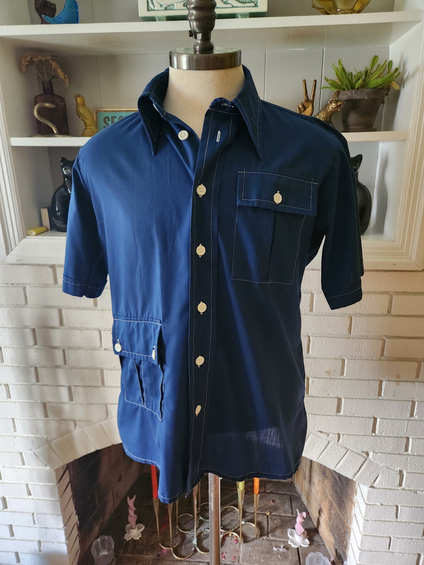 Vintage Short Sleeve Button Down Shirt by Manhattan