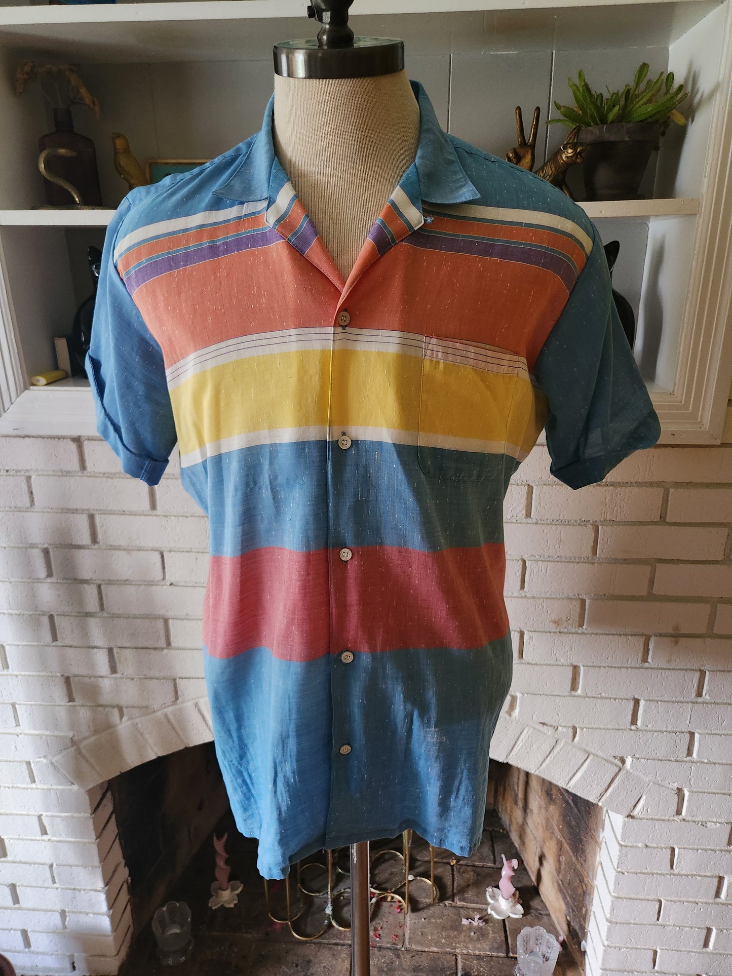 Vintage Short Sleeve Button Down Shirt from Sea Isle by Arrow