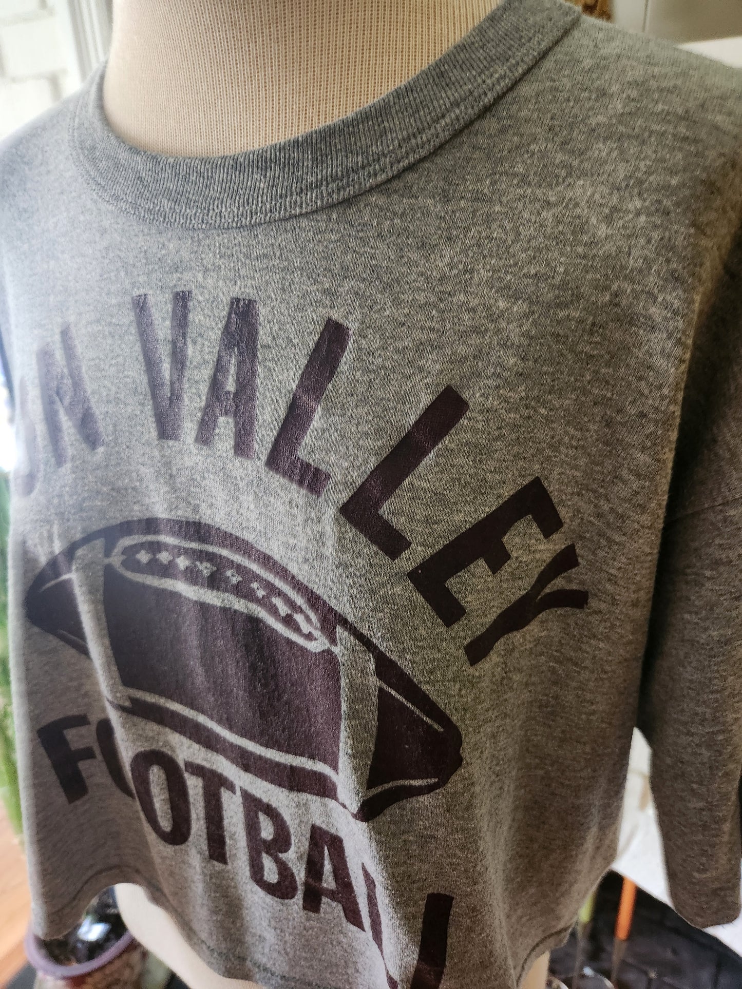 Vintage Cropped Sun Valley Football T Shirt by Russell Athletic