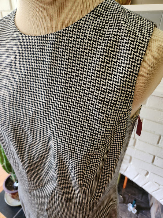 Vintage Sleeveless Houndstooth Dress by Santa Fe UNWORN!!!!