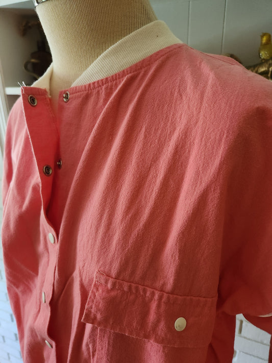 Vintage Button Down Pink Top by Sporti