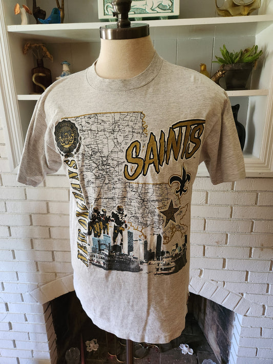 Vintage New Orleans Saints T Shirt by Nutmeg Mills