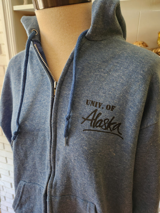 Vintage University of Alaska Hoodie Sweatshirt by Velva Sheen