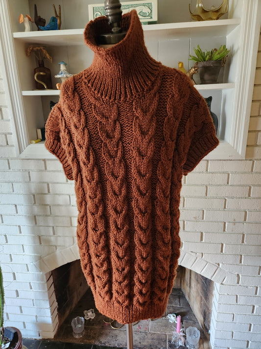 Vintage Sleeveless Hand Made Sweater (Dress)