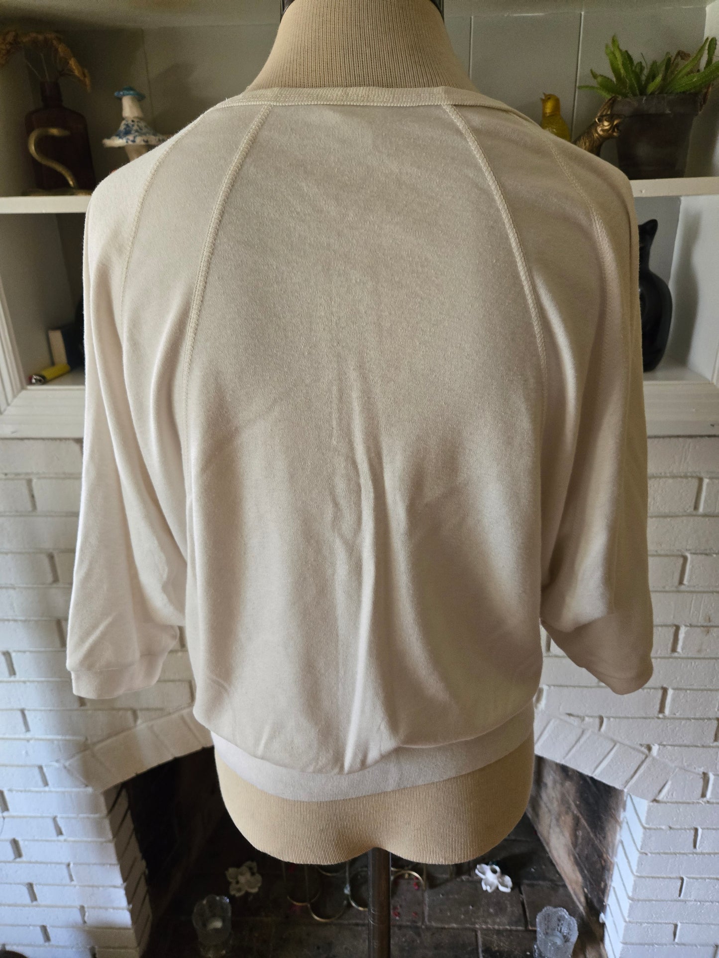 Vintage White "Bat Wing" Blouse by Donnkenny