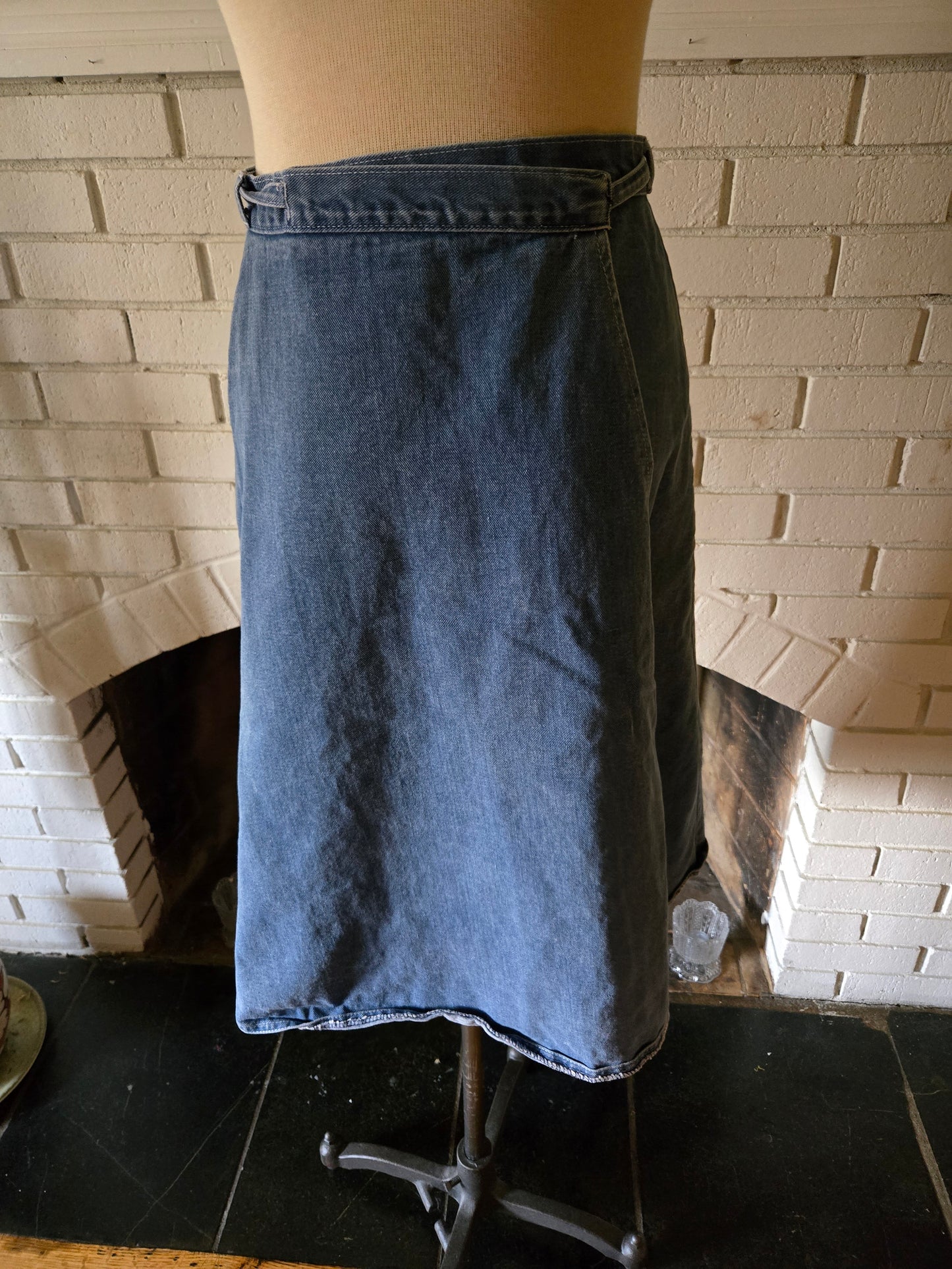 Vintage Denim Wrap Skirt by Woolco