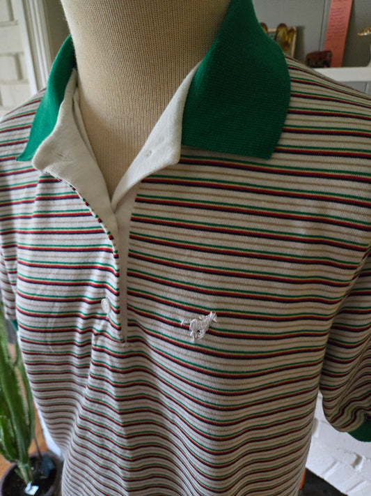 Vintage Short Sleeve Striped Polo Shirt by Wrangler