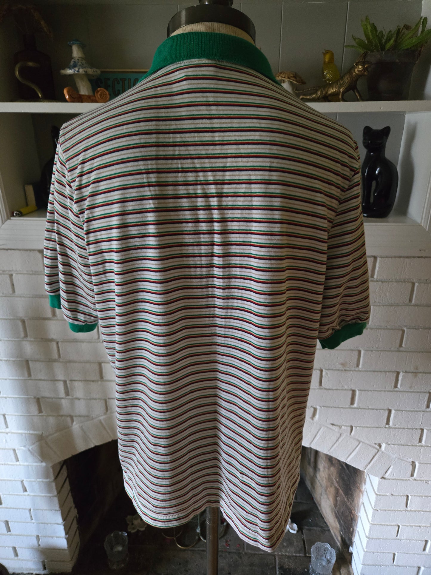 Vintage Short Sleeve Striped Polo Shirt by Wrangler