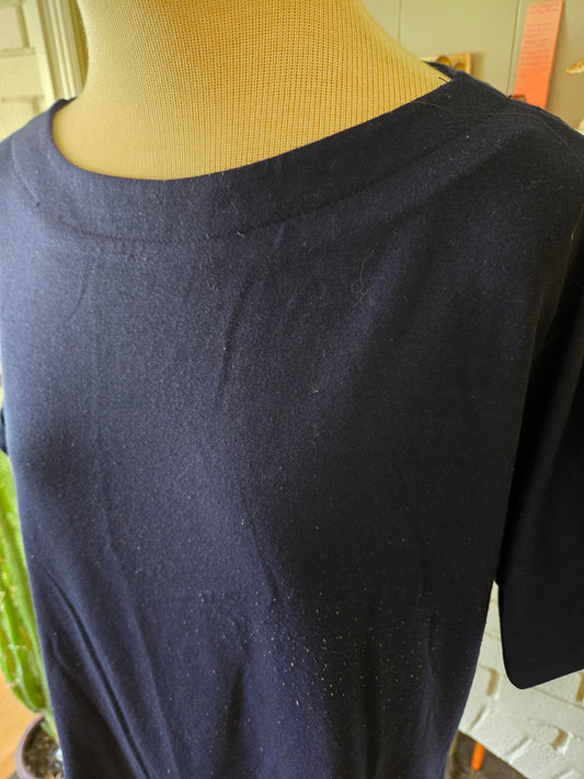 Vintage Dark Blue T Shirt Blouse by Nikki