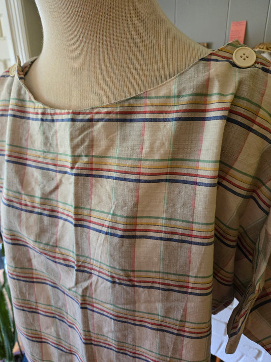 Vintage Short Sleeve Striped Blouse by Donnkenny