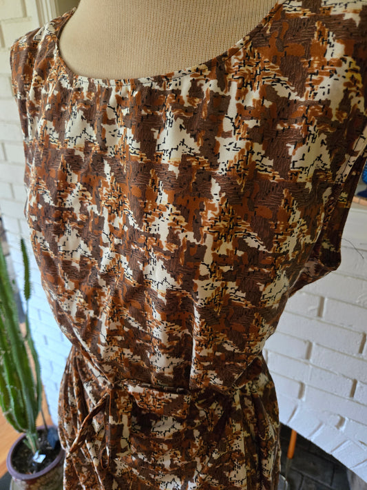 Vintage Hand Made Sleeveless Dress from the 1970s