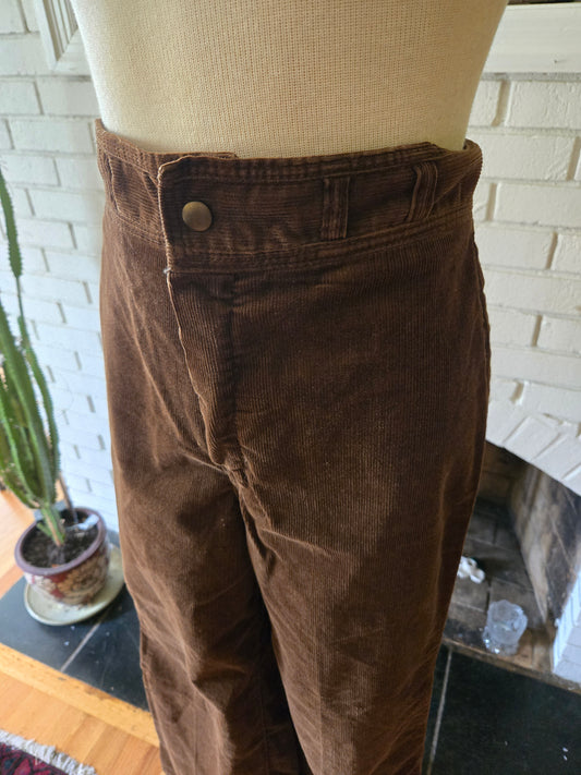 Vintage Brown Corduroy Pants from the 1970s