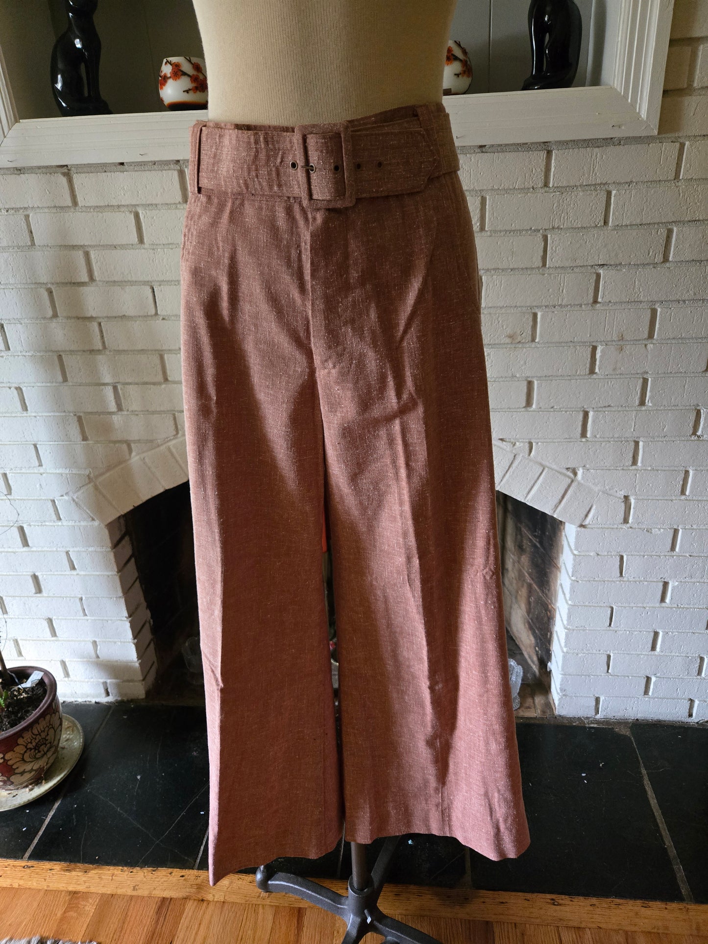 Vintage Pink and White Pants from the 1970s