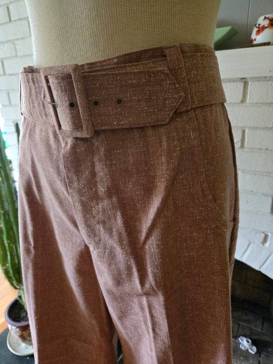 Vintage Pink and White Pants from the 1970s