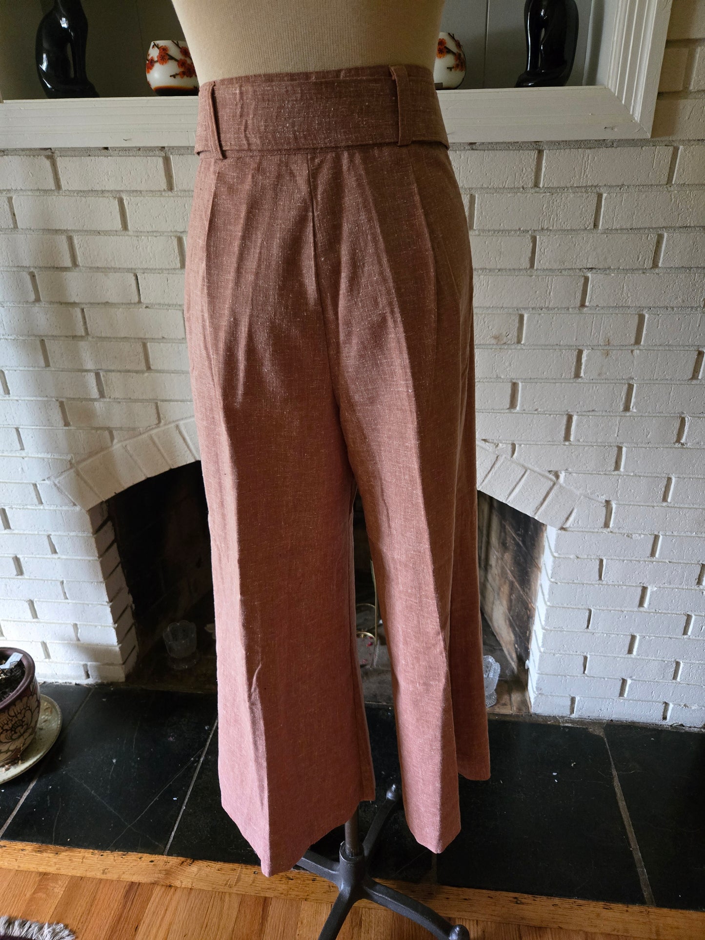 Vintage Pink and White Pants from the 1970s