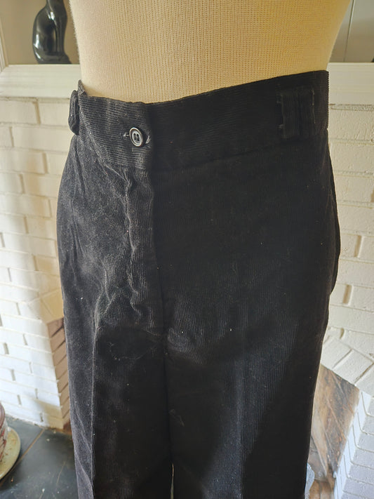 Vintage Black Corduroy Pants from the 1970s by Sweet Stuff