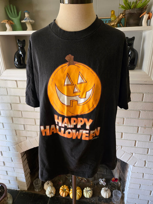 Vintage Happy Halloween TShirt by Hanes