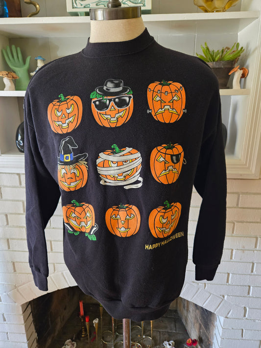 Vintage Halloween Pumpkins Sweatshirt by Tultex