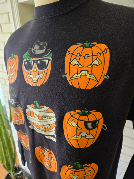 Vintage Halloween Pumpkins Sweatshirt by Tultex