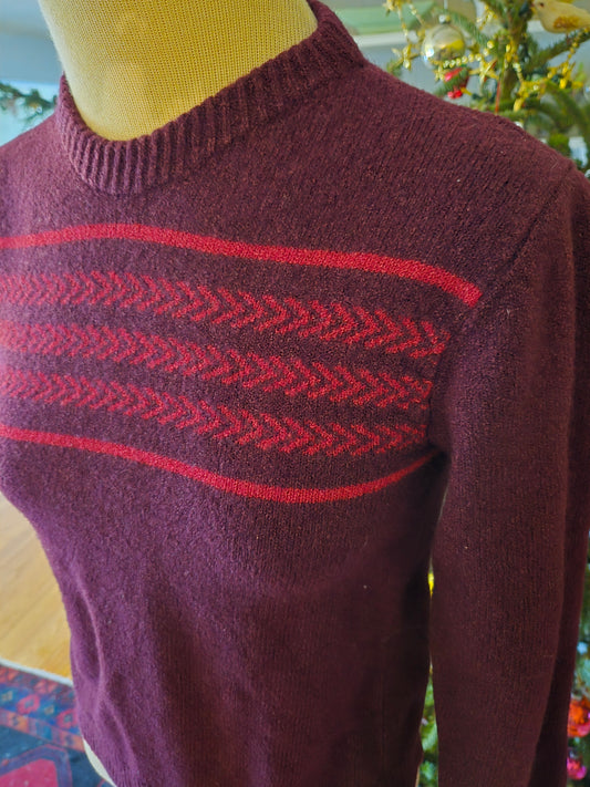 Vintage Long Sleeve Sweater by Knitting Arts Studio