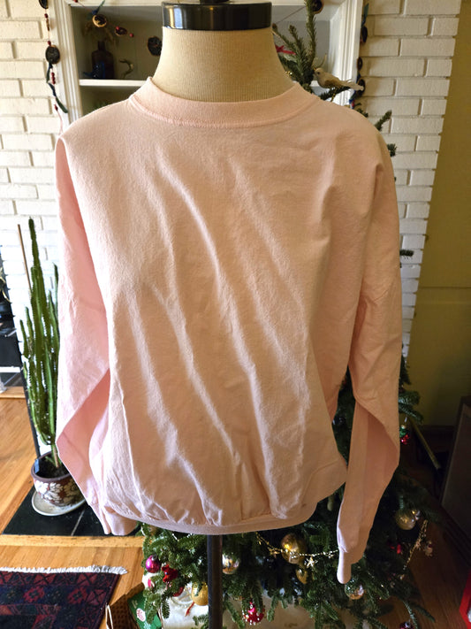 Vintage Long Sleeve Pink Blouse by Quitman USA