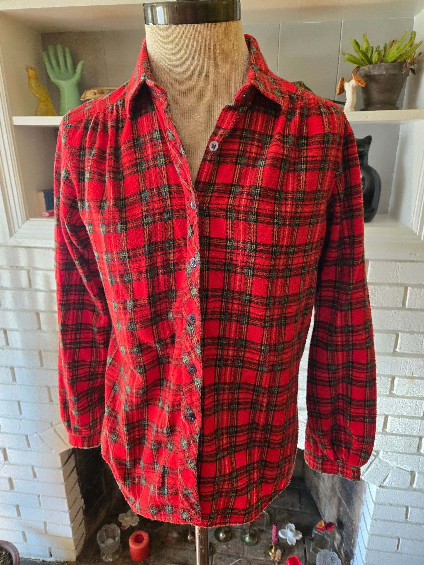 Vintage Long Sleeve Flannel Blouse by Off-Shoot