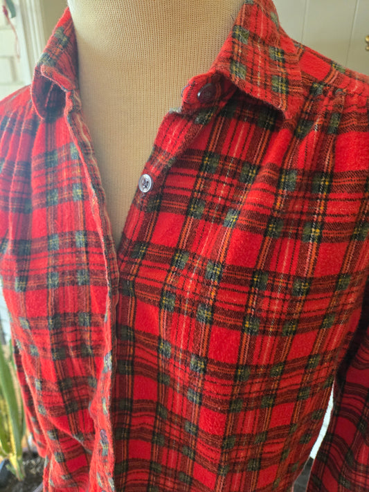 Vintage Long Sleeve Flannel Blouse by Off-Shoot