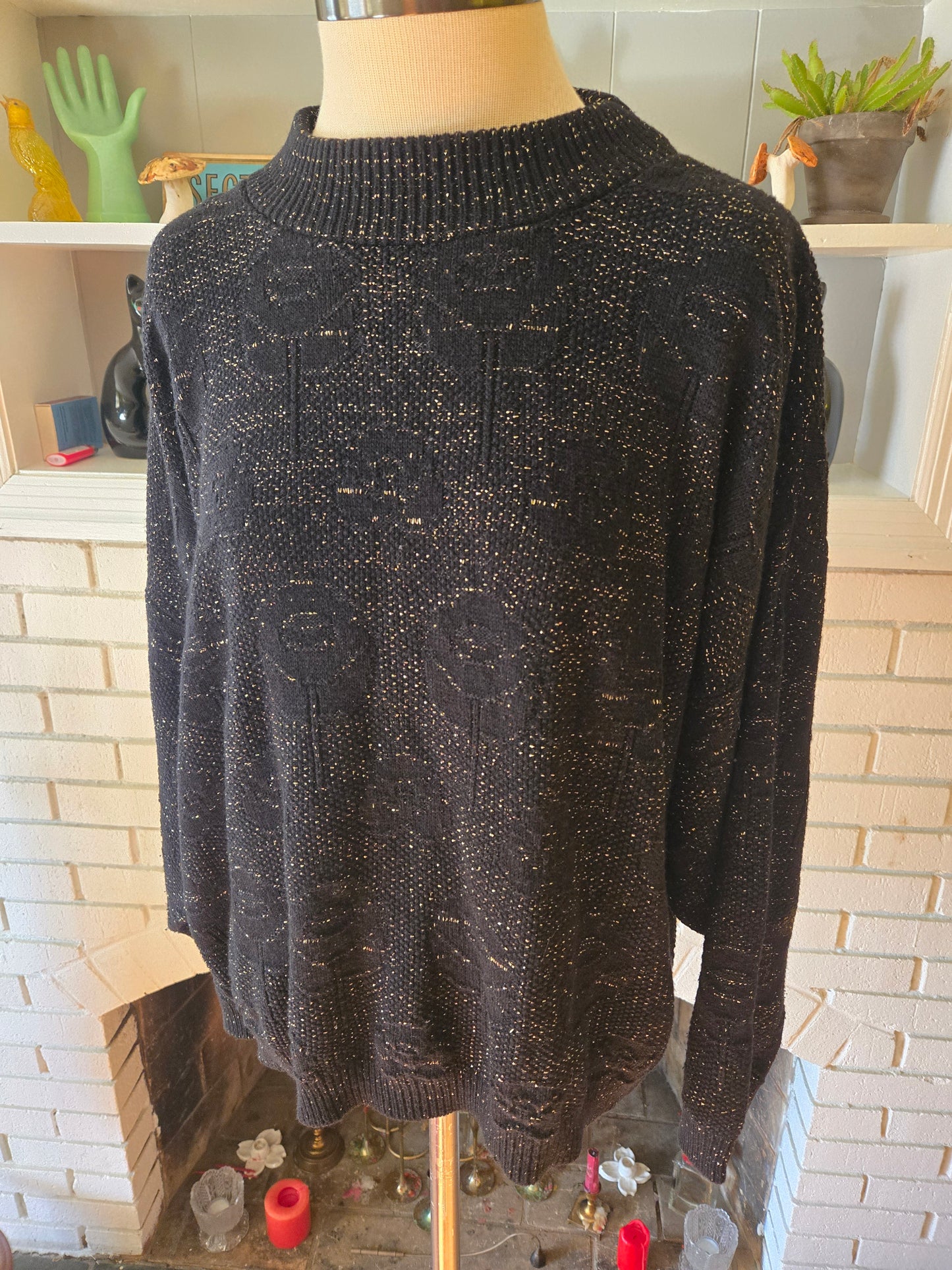 Vintage Long Sleeve Sparkle Sweater by Arielle