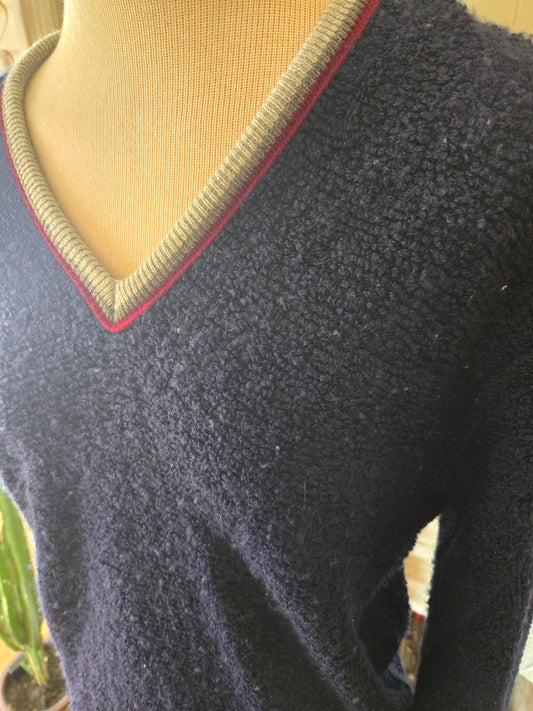 Vintage Long Sleeve Vee Neck Sweater by Carlo Rossi