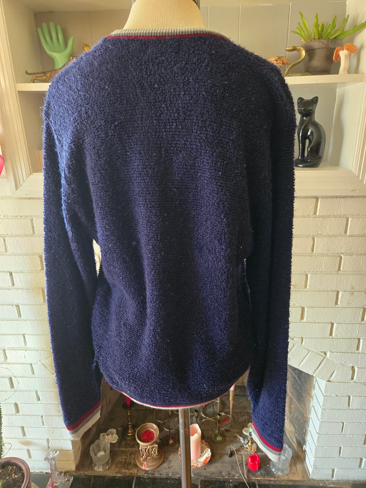 Vintage Long Sleeve Vee Neck Sweater by Carlo Rossi