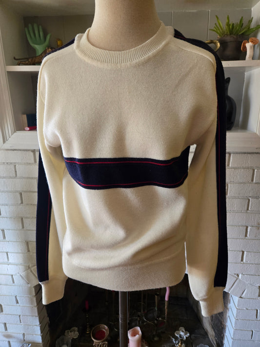 Vintage Long Sleeve Striped Sweater by Incline Sport