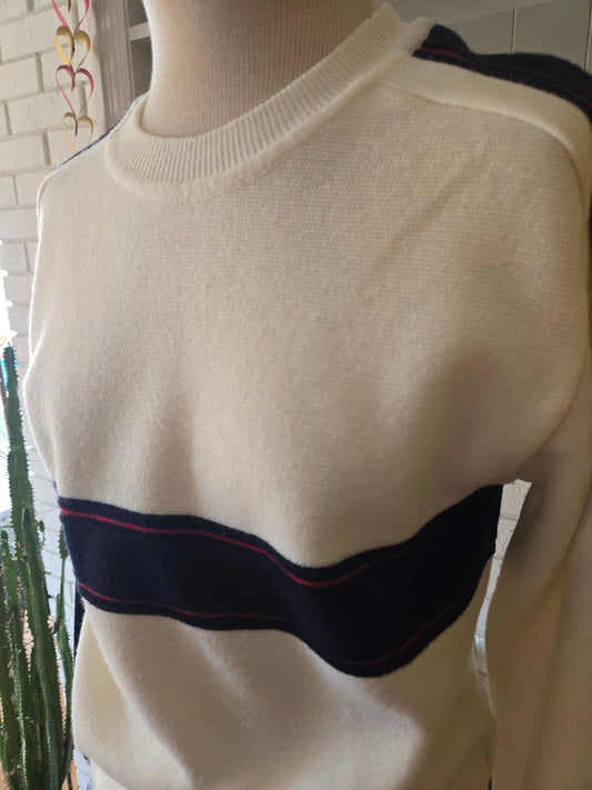 Vintage Long Sleeve Striped Sweater by Incline Sport