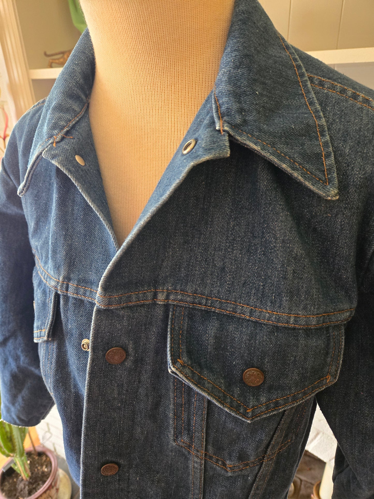 Vintage Dark Blue Jean Jacket