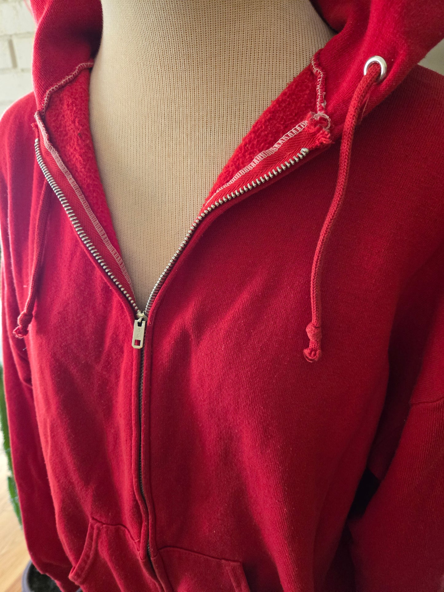 Vintage Red Hoodie Sweatshirt by Sportswear