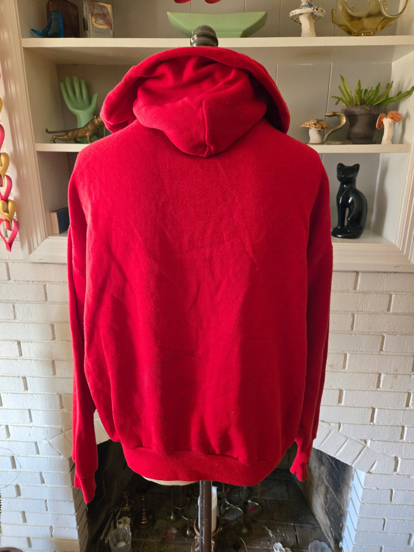 Vintage Red Hoodie Sweatshirt by Sportswear