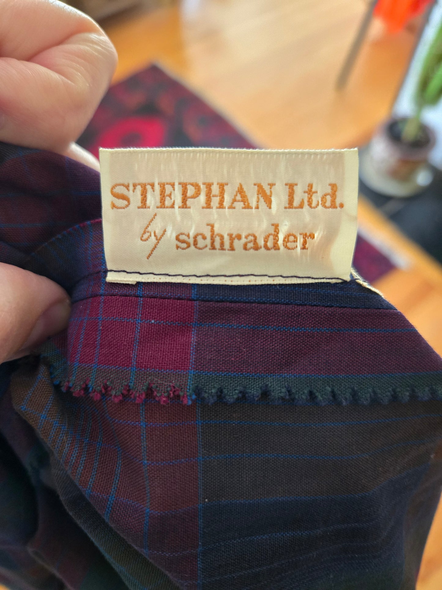 Vintage Sleeveless Plaid Dress by Stephan Ltd.