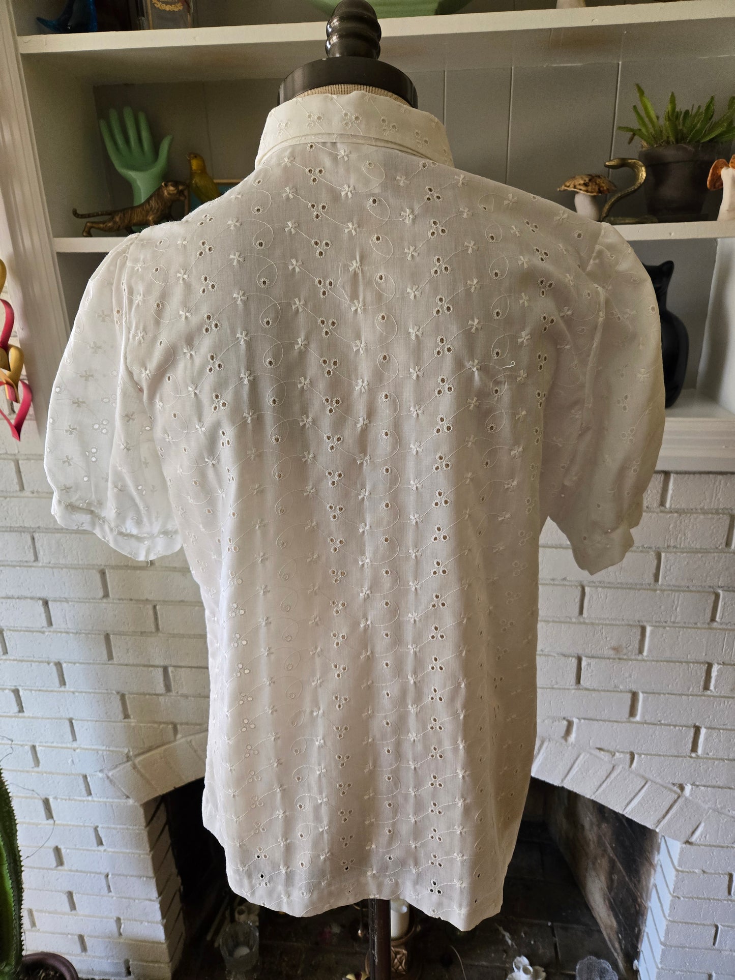 Vintage Short Sleeve White Blouse by Wrangler