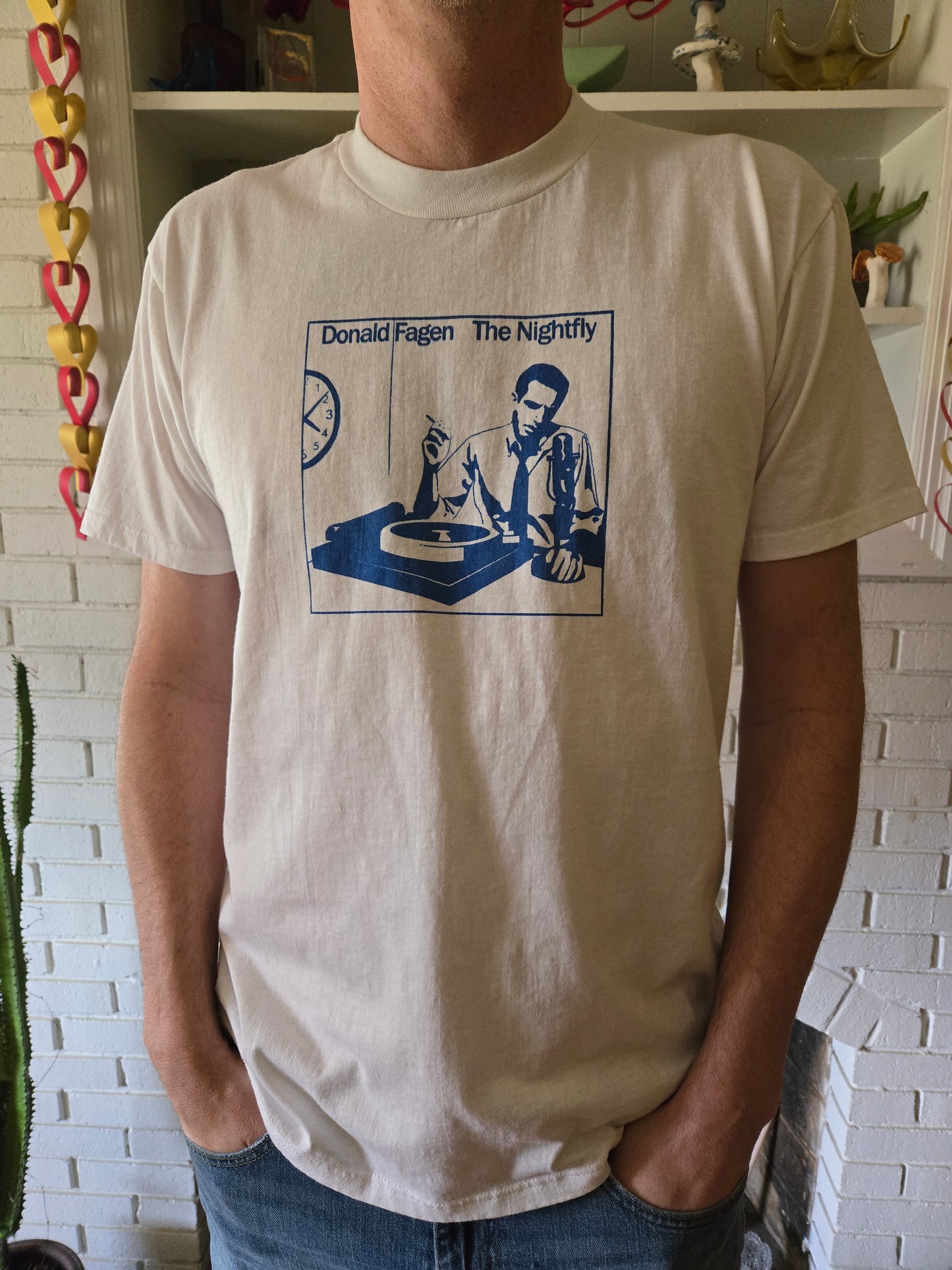 Vintage Hand Printed Donald Fagen Tshirt by Jerzees