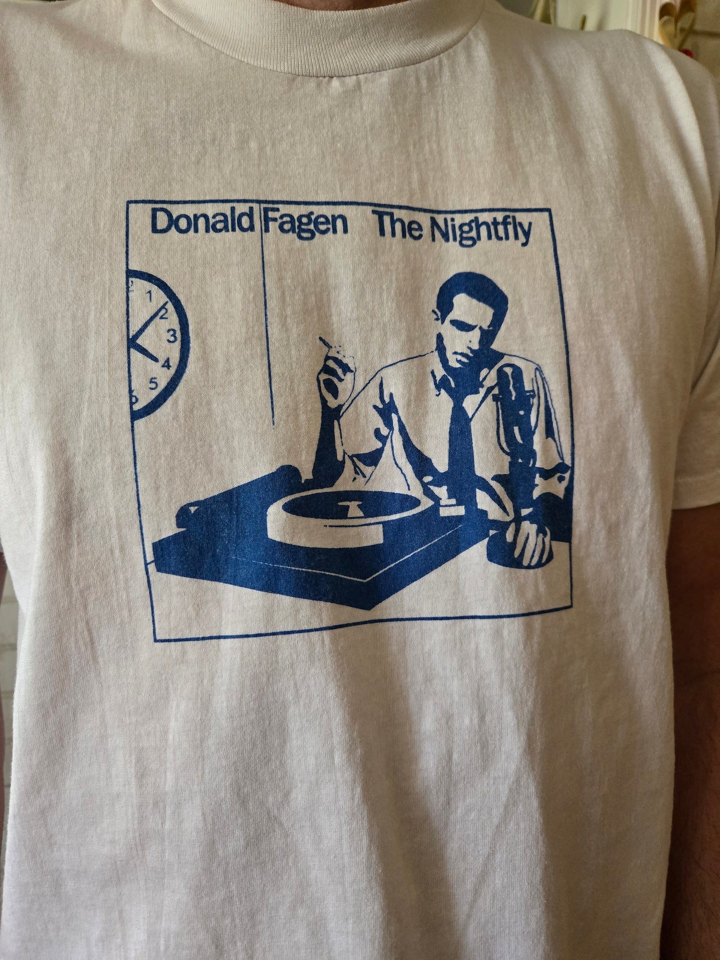 Vintage Hand Printed Donald Fagen Tshirt by Jerzees