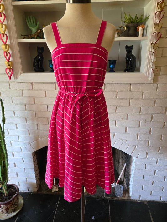 Vintage Sleeveless Striped Dress by Malouf