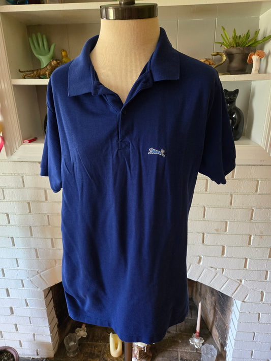 Vintage Short Sleeve Blue Polo Shirt by Le Tigre