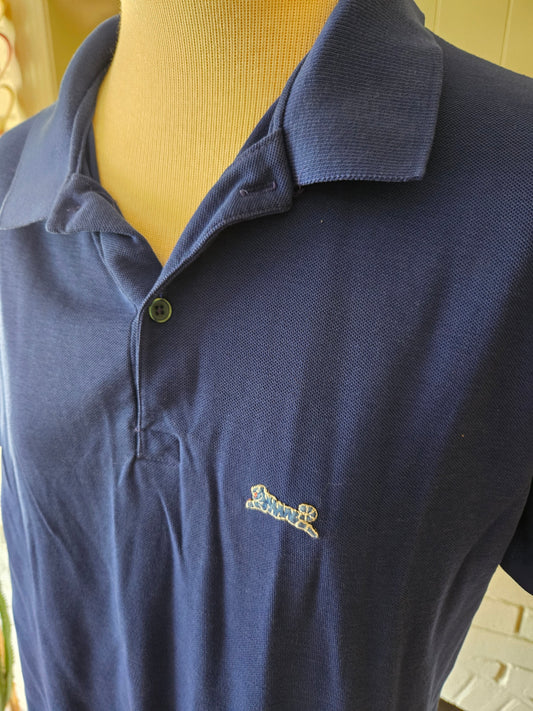 Vintage Short Sleeve Blue Polo Shirt by Le Tigre
