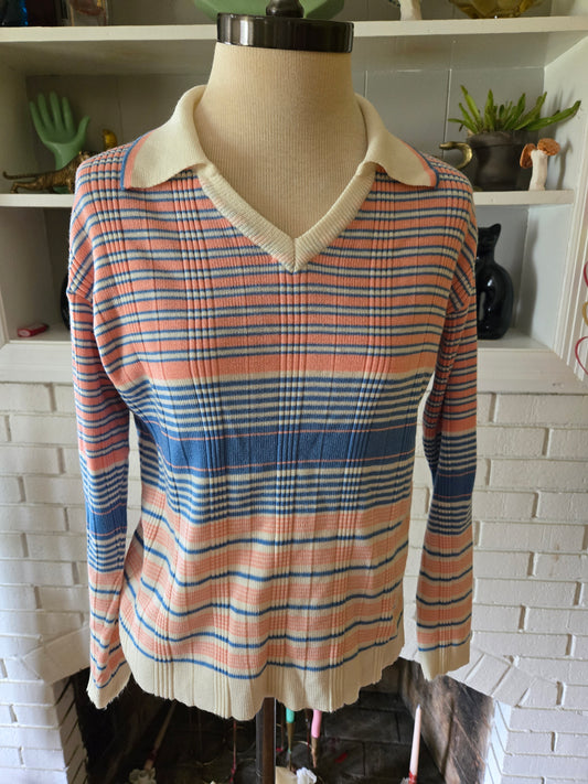 Vintage Long Sleeve Striped Sweater