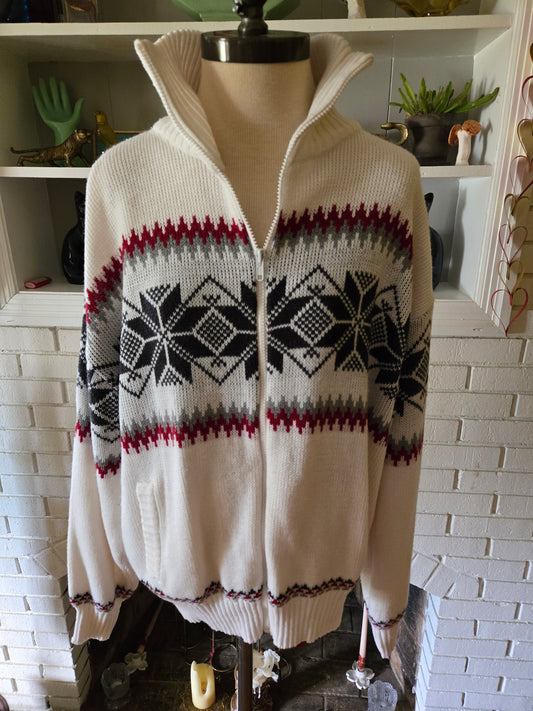 Vintage Long Sleeve Zippered Sweater by Blair
